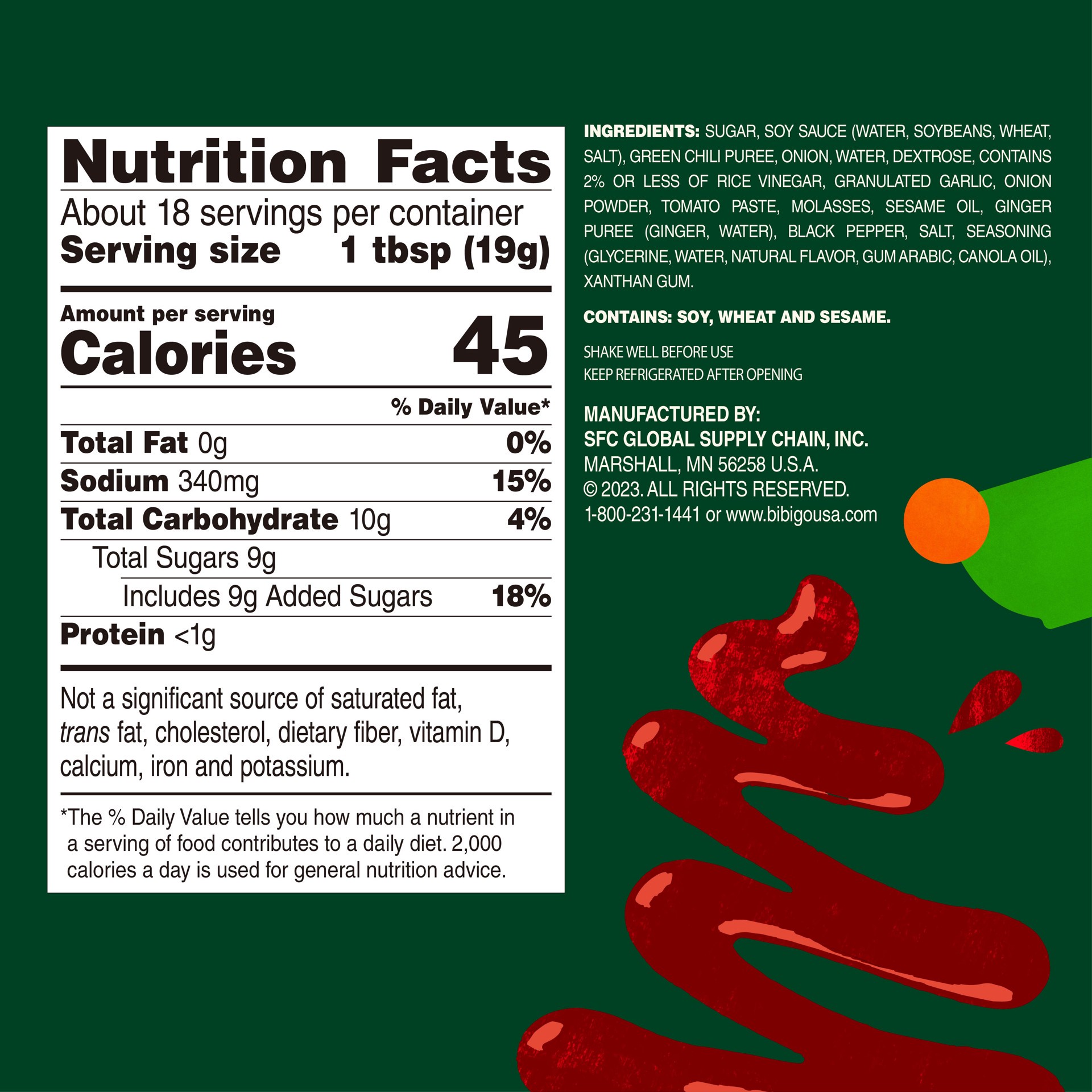 slide 9 of 9, Bibigo Spicy Korean BBQ Drizzle Hot Sauce, 12.16 oz