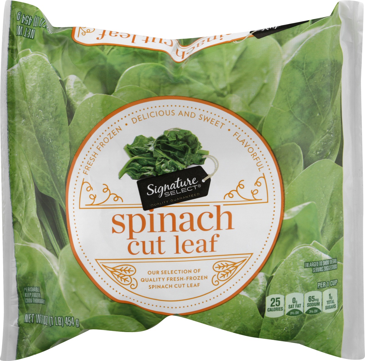 slide 4 of 7, Signature Select Spinach 16 oz, 