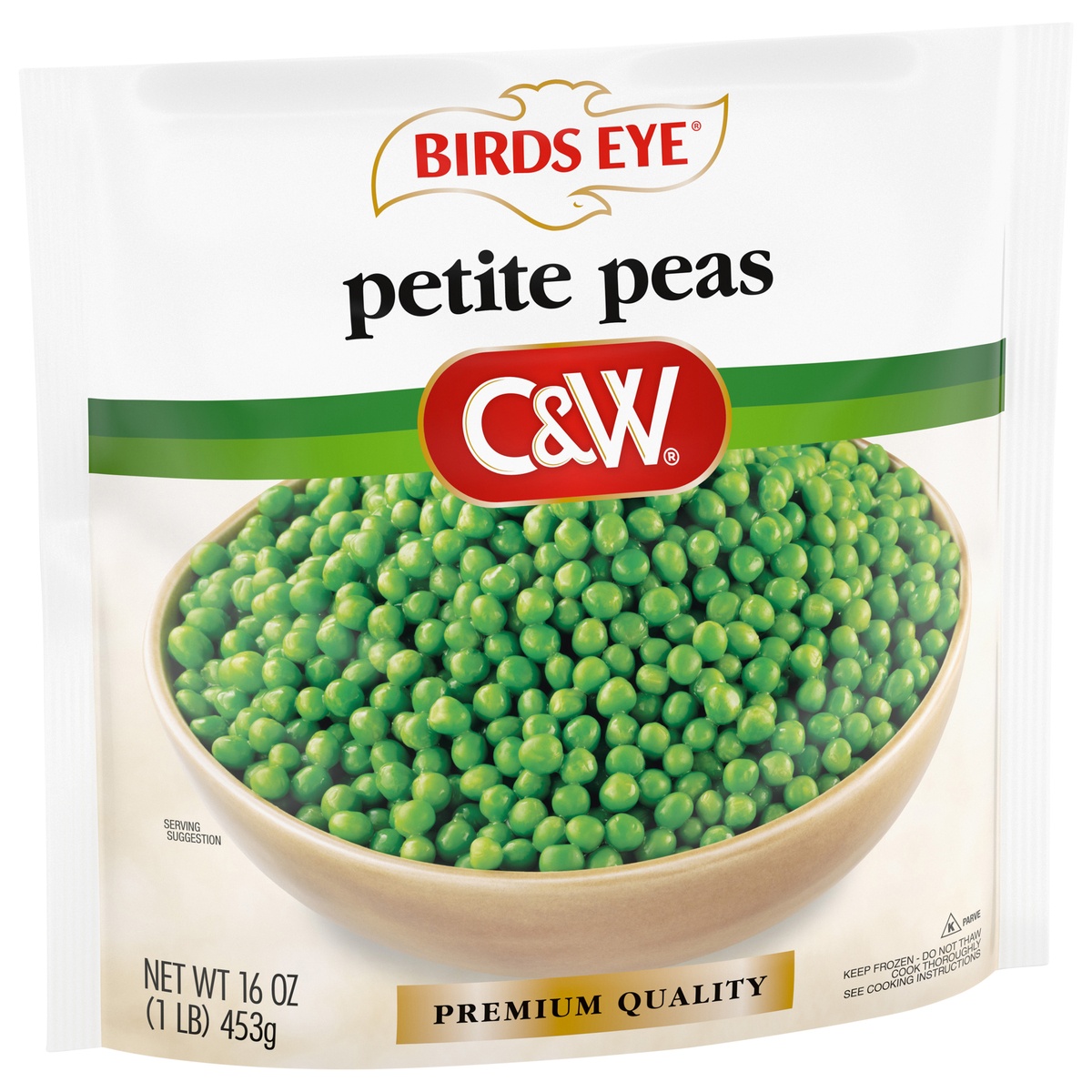 slide 2 of 8, Birds Eye C&W Premium Quality Petite Peas, Frozen, 16 oz., 