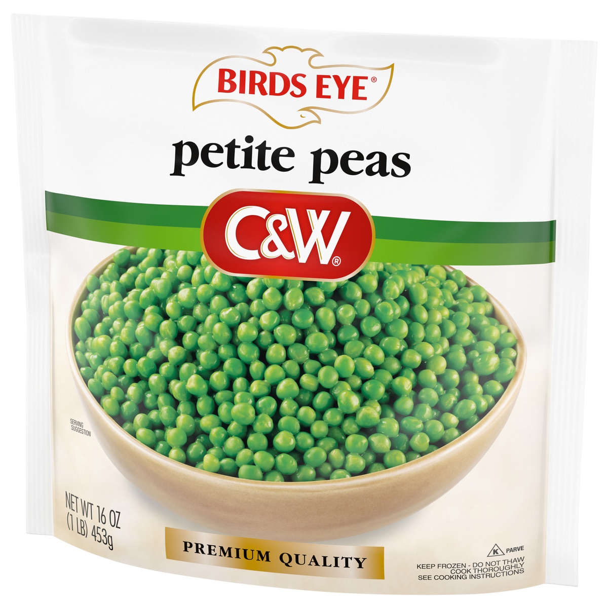 slide 3 of 8, Birds Eye C&W Premium Quality Petite Peas, Frozen, 16 oz., 