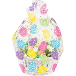 Creative Converting Easter Eggs Basket Cello Bag