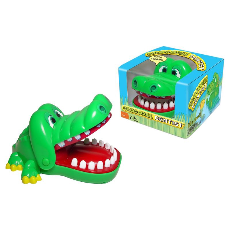 slide 1 of 4, Crocodile Dentist Game: Winning Moves Classic for Creative Thinking, 1-4 Players, 15-20 Minutes Play, 1 ct