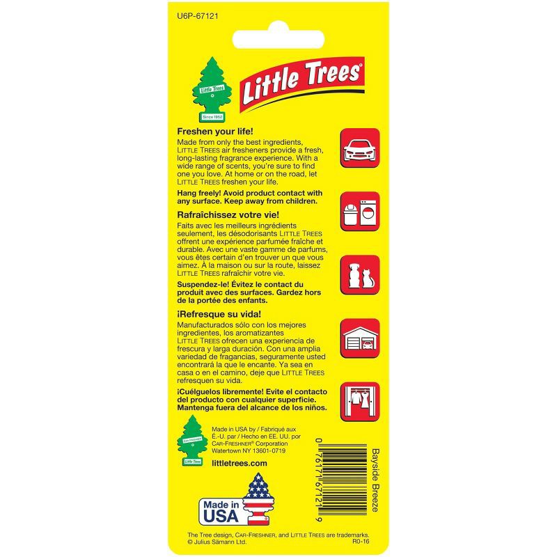 slide 2 of 4, Little Trees Bayside Breeze Air Freshener 6pk, 6 ct