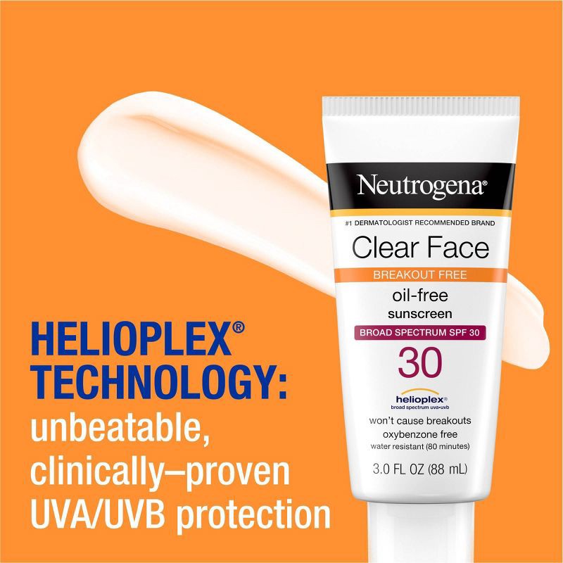 slide 5 of 11, Neutrogena Clear Face Liquid Sunscreen Lotion - SPF 30 - 3 fl oz, 0 x 3 fl oz