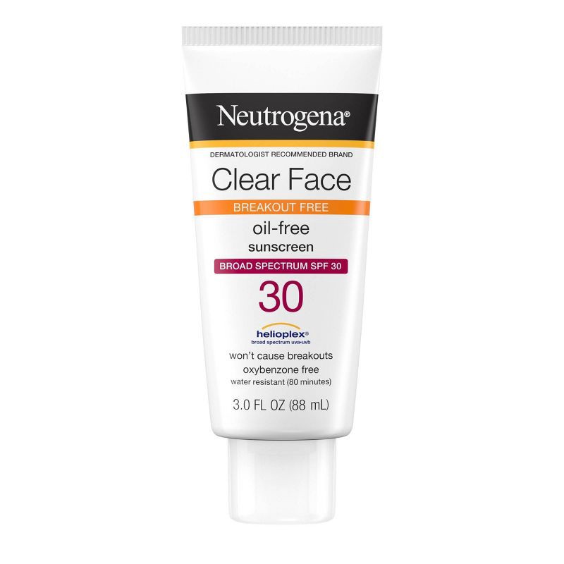 slide 1 of 11, Neutrogena Clear Face Liquid Sunscreen Lotion - SPF 30 - 3 fl oz, 0 x 3 fl oz