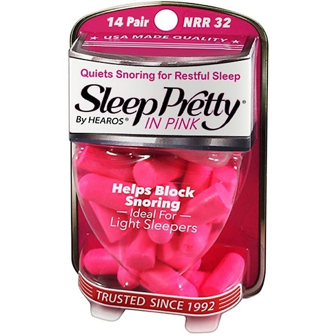 slide 1 of 1, HEAROS Sleep Pretty in Pink Ear Plugs, 14 ct