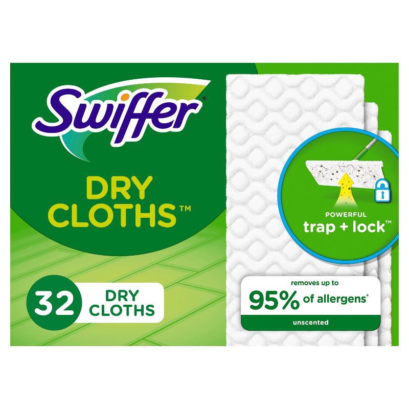 slide 1 of 15, Swiffer Sweeper Dry Pads Sweeping Cloths - Unscented - 32ct, 32 ct