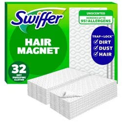 Swiffer Sweep + Mop, Dry Pads Refill, Floor Cleaner, Cleaning Cloths - Unscented - 32ct