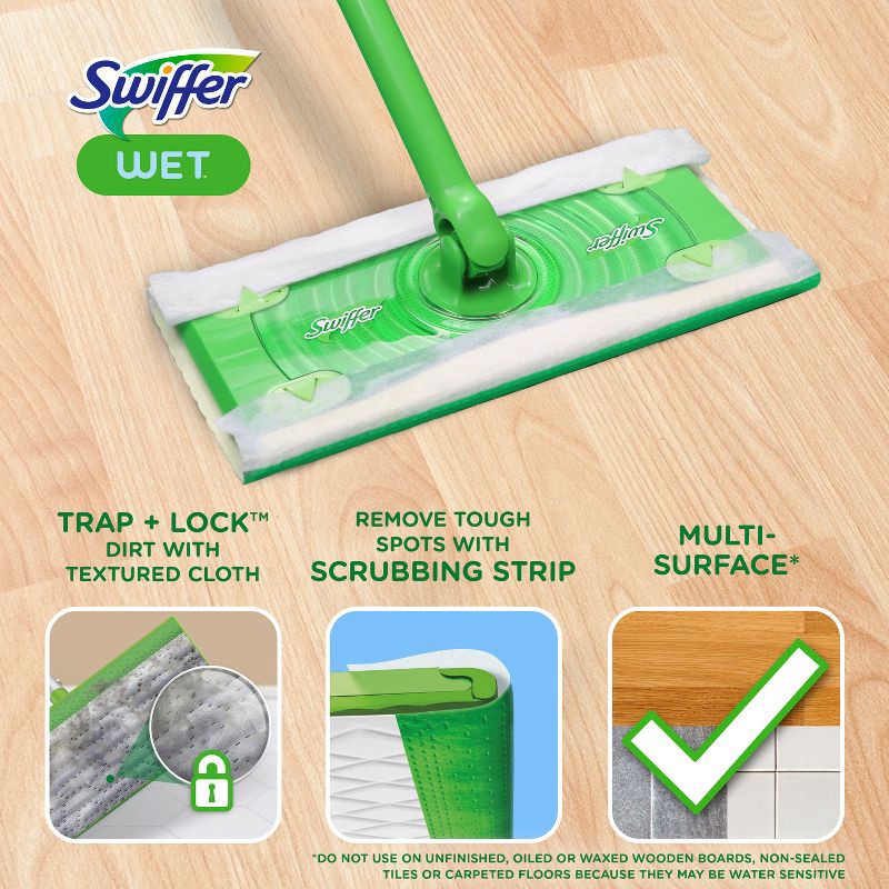 slide 3 of 12, Swiffer Sweeper Wet Mopping Cloths Refills - Fresh Scent - 24ct, 24 ct