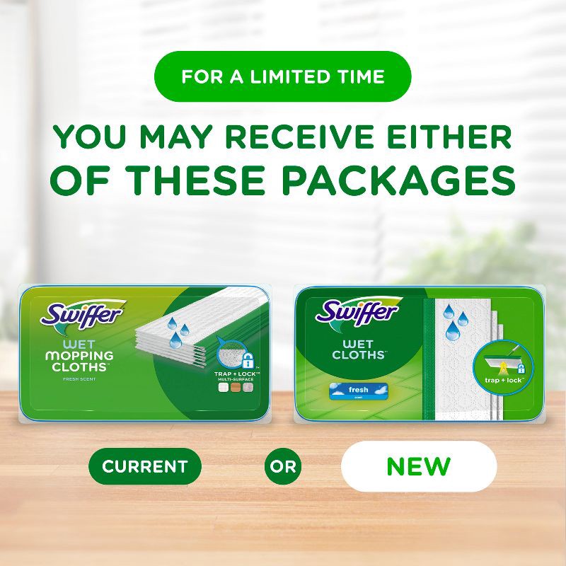 slide 4 of 11, Swiffer Sweeper Wet Mopping Cloths Refills - Fresh Scent - 24ct, 24 ct