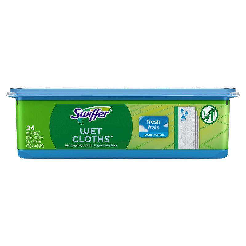 slide 11 of 11, Swiffer Sweeper Wet Mopping Cloths Refills - Fresh Scent - 24ct, 24 ct