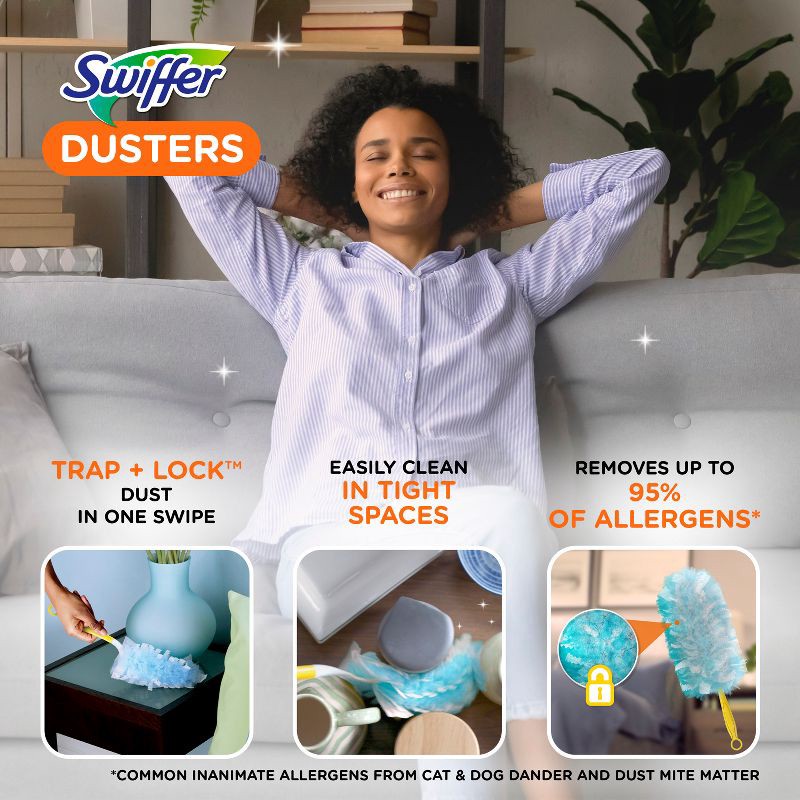 slide 3 of 13, Swiffer Dusters Multi-Surface Refills - Unscented - 10ct, 10 ct