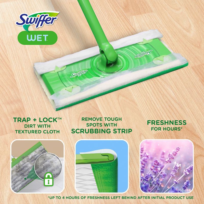 slide 3 of 13, Swiffer Sweeper Wet Mopping Cloths with Febreze Freshness - Lavender Vanilla & Comfort - 24ct, 24 ct