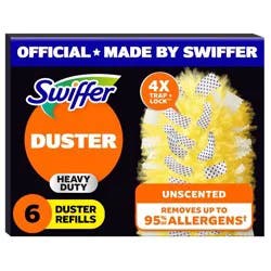 Swiffer Duster Multi-Surface Heavy Duty Refills - Unscented - 6ct: Multipurpose, Includes Cloth Applicator