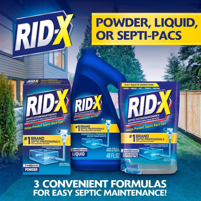 slide 7 of 7, Rid-X Septi Pacs Septic System Maintenance – 3.2oz, 3.2 oz