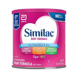 Similac Soy Isomil Powder Infant formula - 12.4oz: Dairy-Free, Added Prebiotics, Omega-3 DHA, Lactose Sensitivity