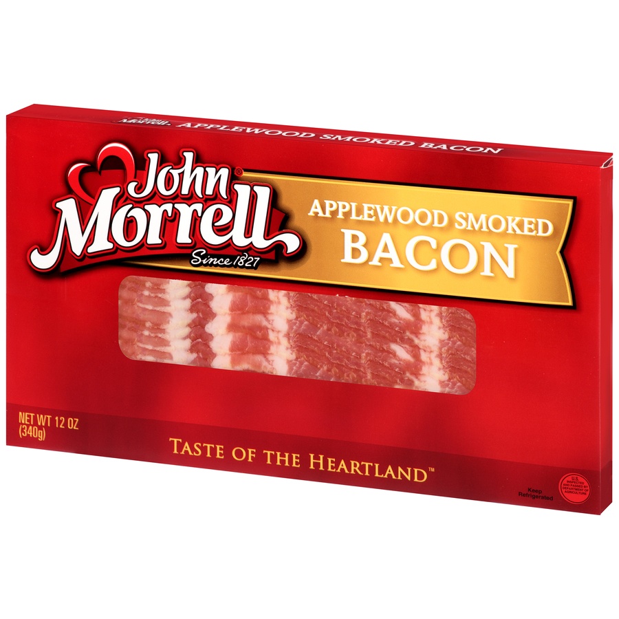 slide 5 of 8, John Morrell Applewood Smoked Bacon, 12 oz