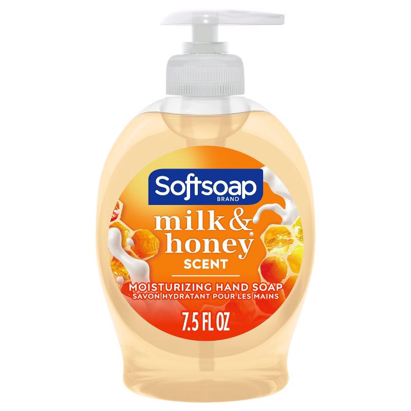 slide 1 of 8, Softsoap Moisturizing Liquid Hand Soap Pump - Milk & Honey - 7.5 fl oz, 7.5 fl oz