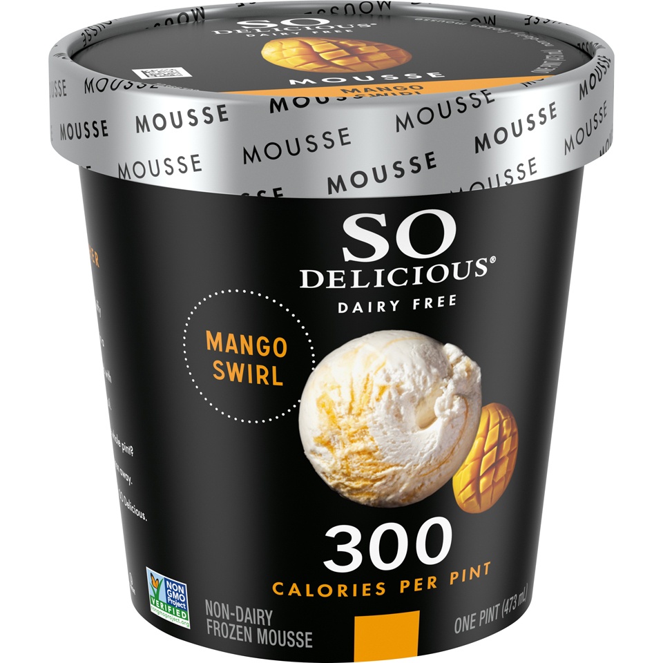 slide 2 of 8, So Delicious Dairy Free Mango Swirl Frozen Mousse, 16 fl oz