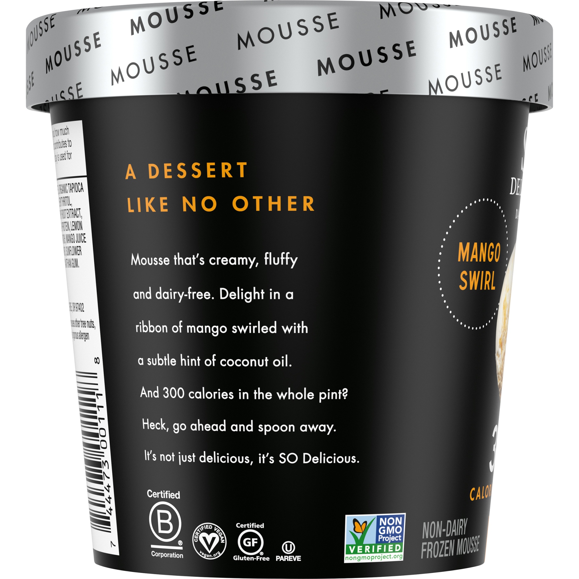 slide 4 of 8, So Delicious Dairy Free Mango Swirl Frozen Mousse, 16 fl oz