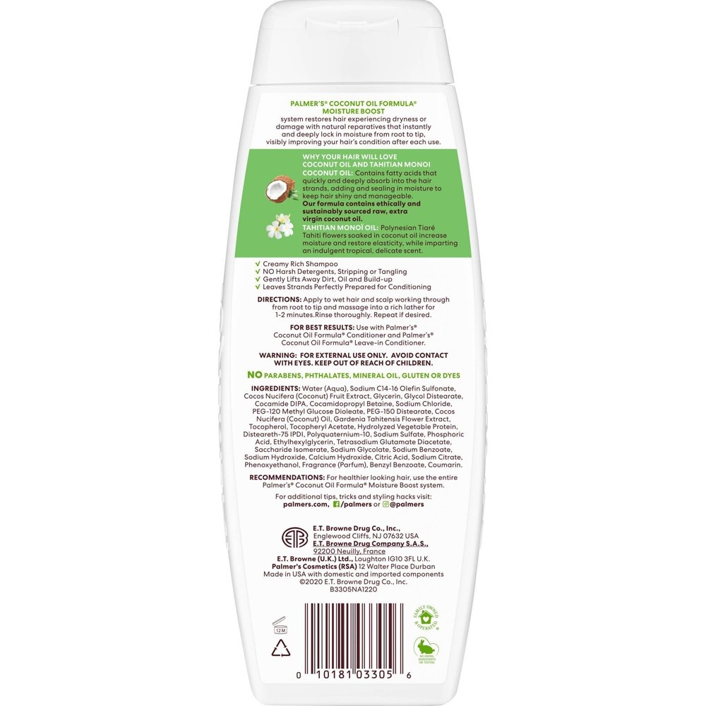 slide 3 of 8, Palmers Coconut Oil Formula Moisture Boost Shampoo - 13.5 fl oz, 13.5 fl oz