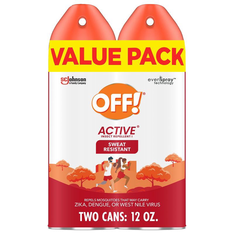 slide 1 of 13, OFF! Active Mosquito Repellent Bug Spray 15% DEET - 2ct/ 6oz each, 2 ct; 6 oz