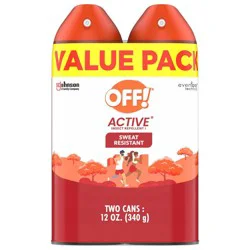 OFF! Active Mosquito Repellent Bug Spray 15% DEET - 2ct/ 6oz each
