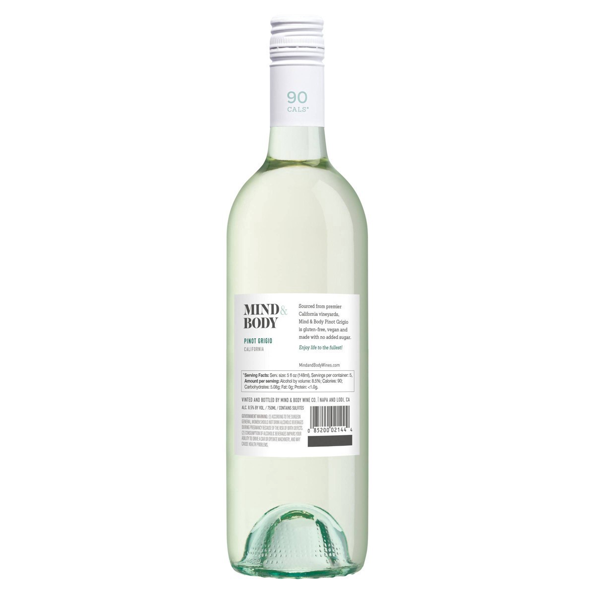 slide 5 of 16, Mind & Body Pinot Grigio White Wine - 750ml Bottle, 750 ml