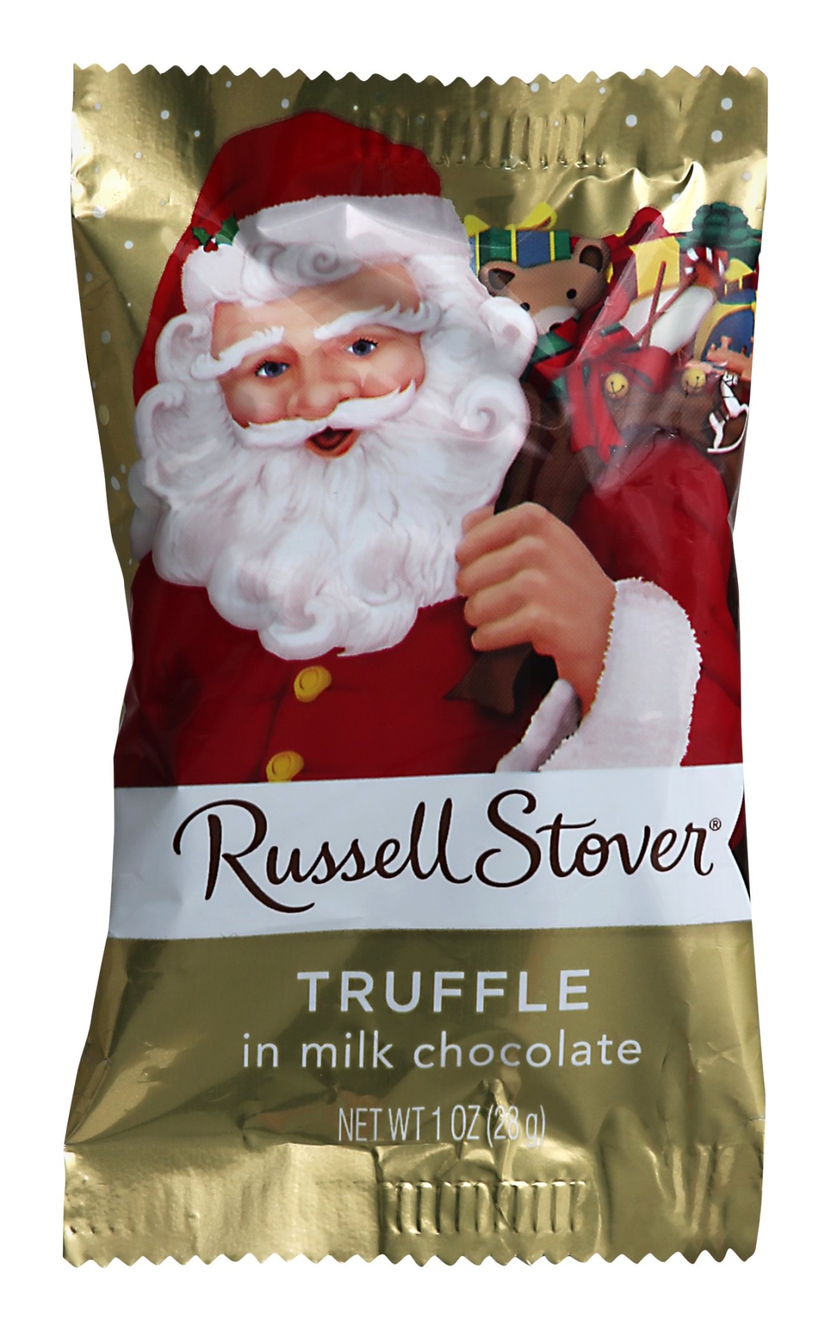 slide 1 of 1, Christmas Russell Stover Milk Chocolate Santa Truffle, 1 oz