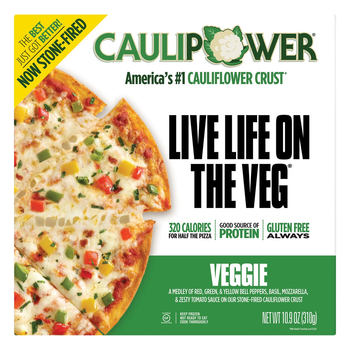 slide 1 of 1, Caulipower Veggie Pizza 10.9 oz, 11.62 oz