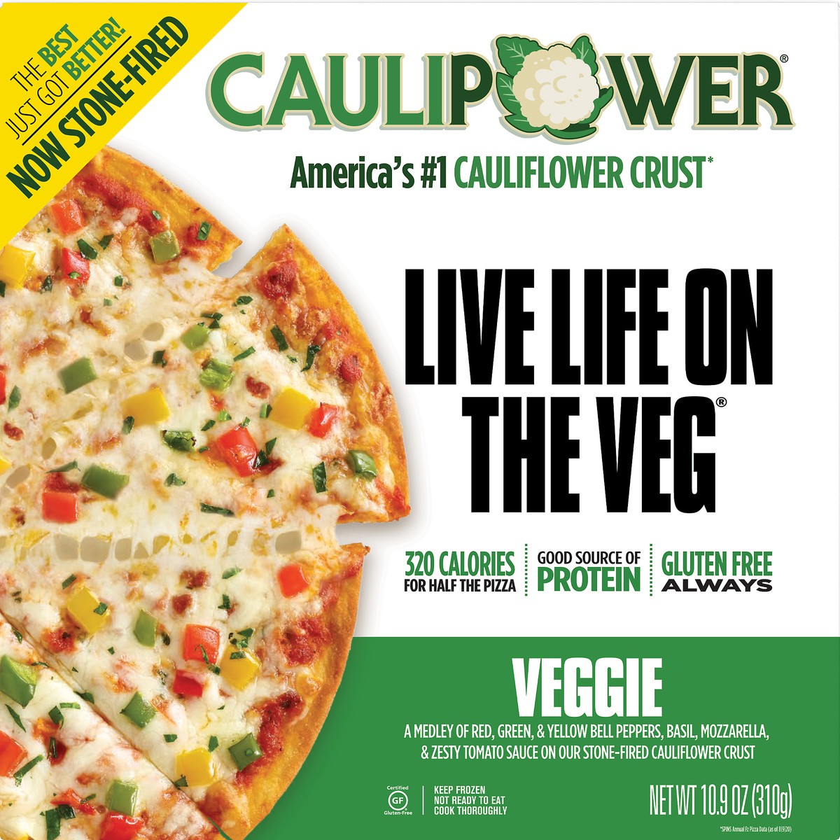 slide 1 of 1, Caulipower Cauliflower Crust Veggie Pizza, 1 ct