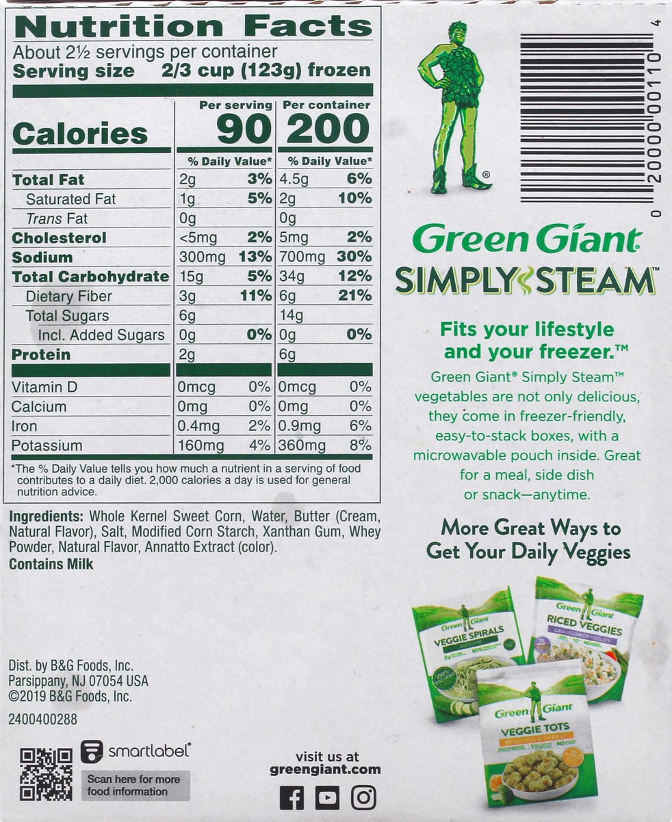 slide 4 of 9, Green Giant Steamers Niblets Corn Butter Sauce, 10 oz
