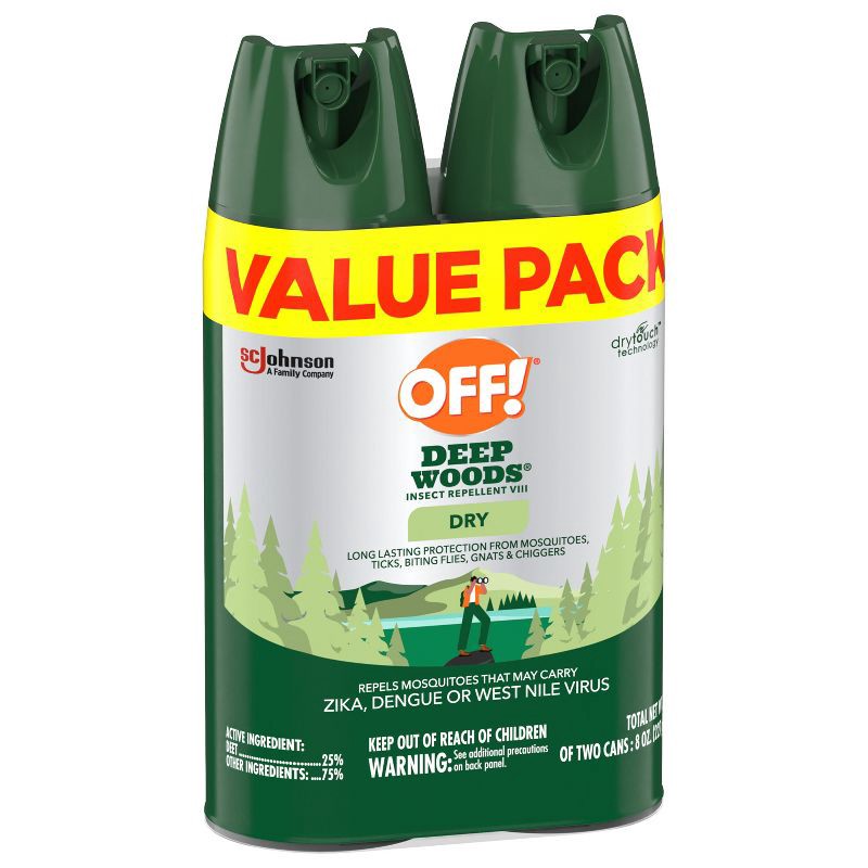 slide 13 of 13, OFF! Deep Woods Mosquito Repellent Bug Spray - 2ct/4oz each, 4 oz