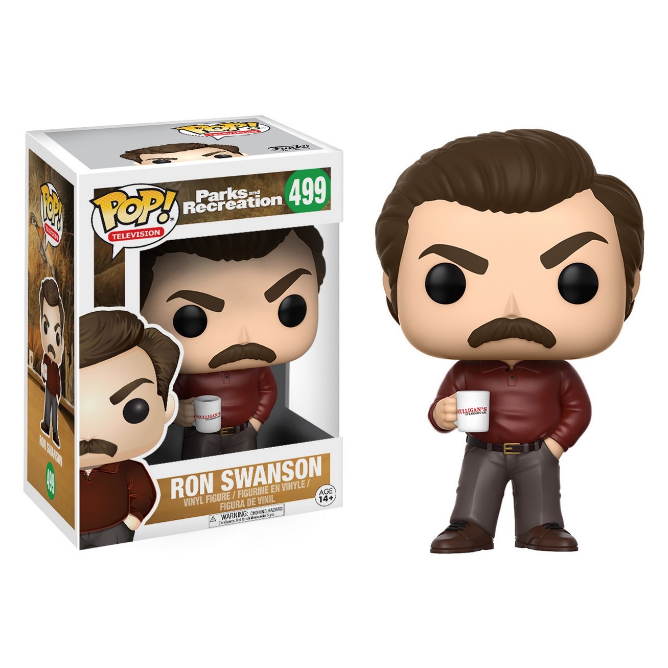 slide 1 of 3, Funko POP! Television: Parks & Rec - Ron Swanson, 1 ct