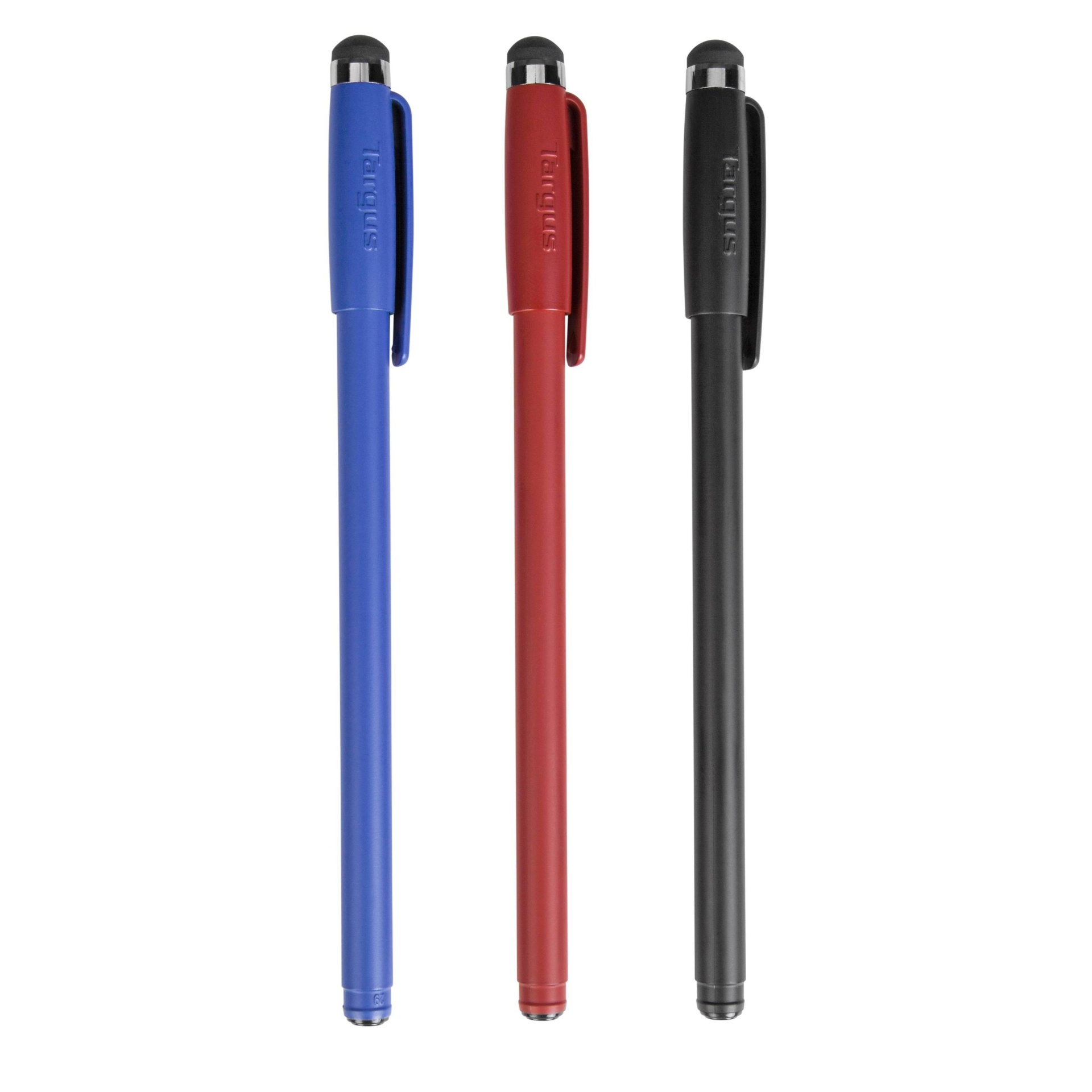 slide 1 of 4, Targus 3-Pk Stylus with Pen - Black, Red & Blue, 1 ct