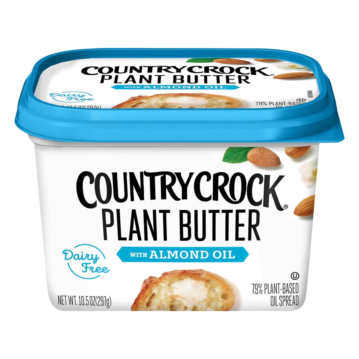 slide 1 of 8, Country Crock Dairy Free Plant Butter with Almond Oil 10.5 oz, 10.5 oz