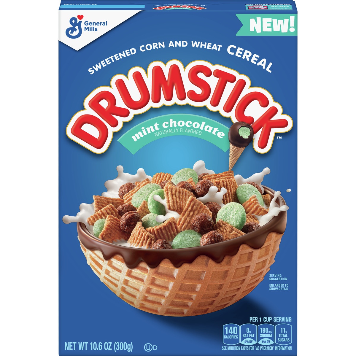 slide 1 of 1, General Mills Mint Chocolate Drumstick Cereal, 10.6 oz