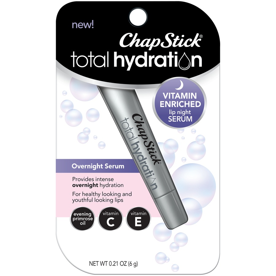 slide 1 of 6, ChapStick Total Hydration Overnight Serum Lip Balm, 1 ct