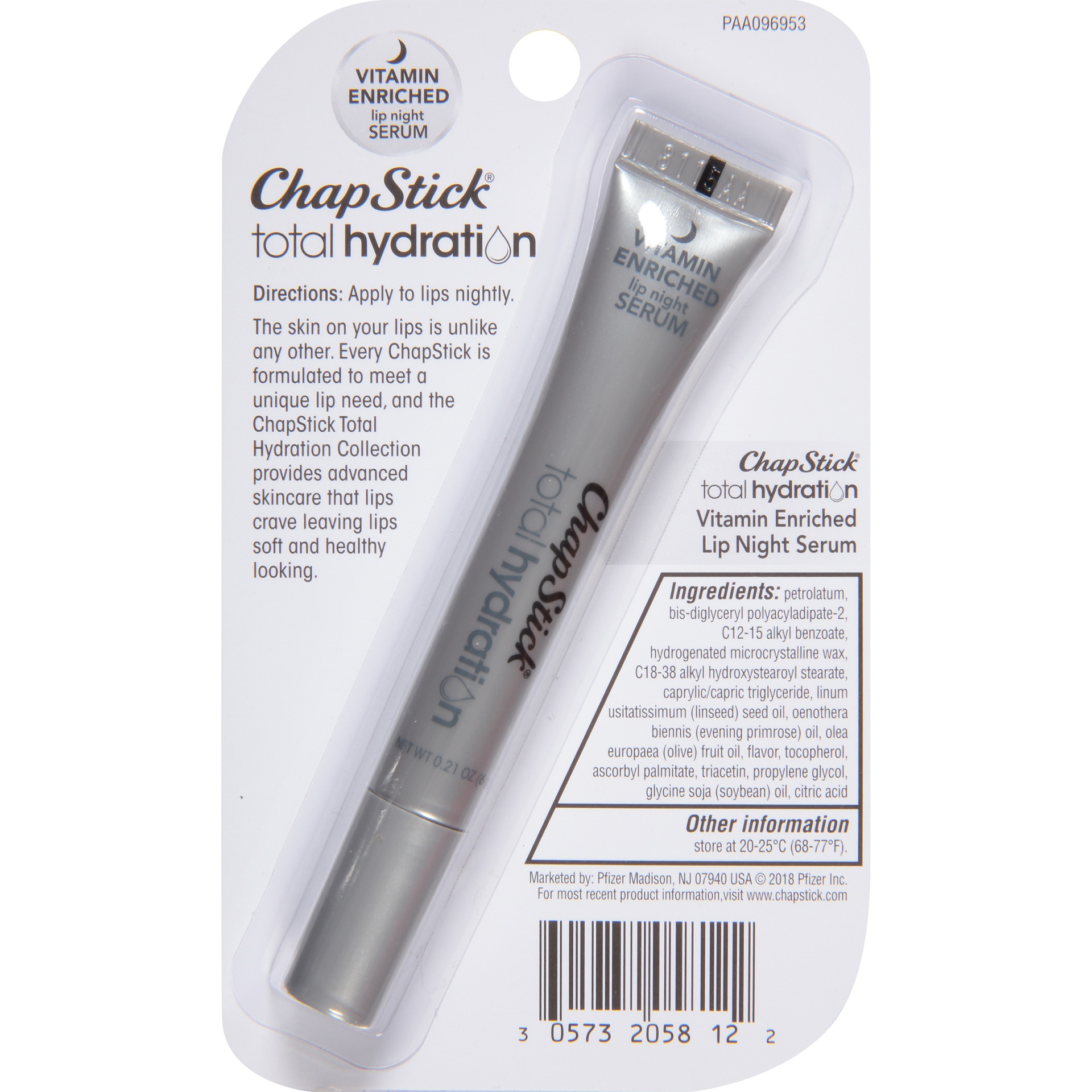 slide 5 of 6, ChapStick Total Hydration Overnight Serum Lip Balm, 1 ct