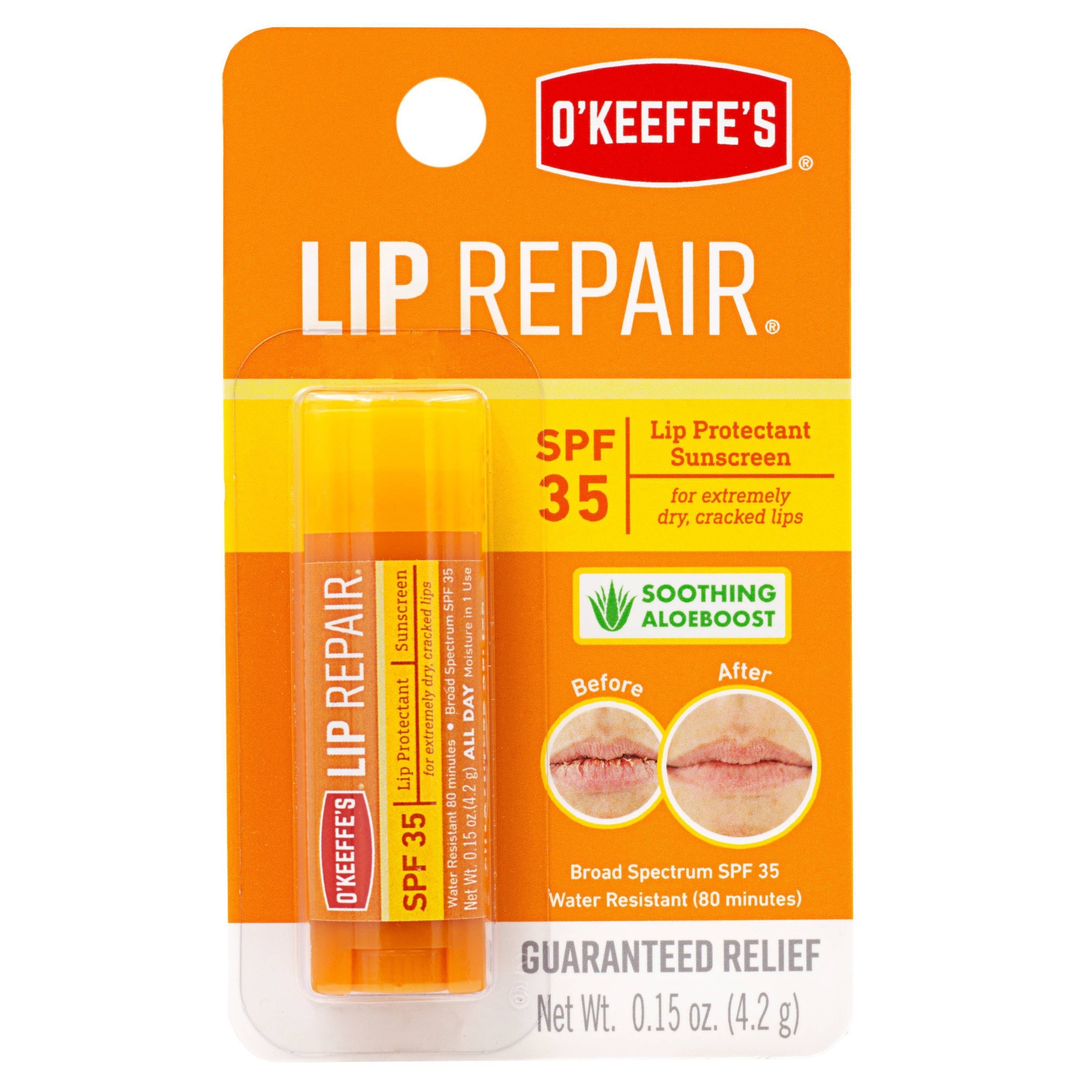 slide 1 of 3, O'Keeffe's Lip Repair with SPF 35 Stick, 0.15 oz