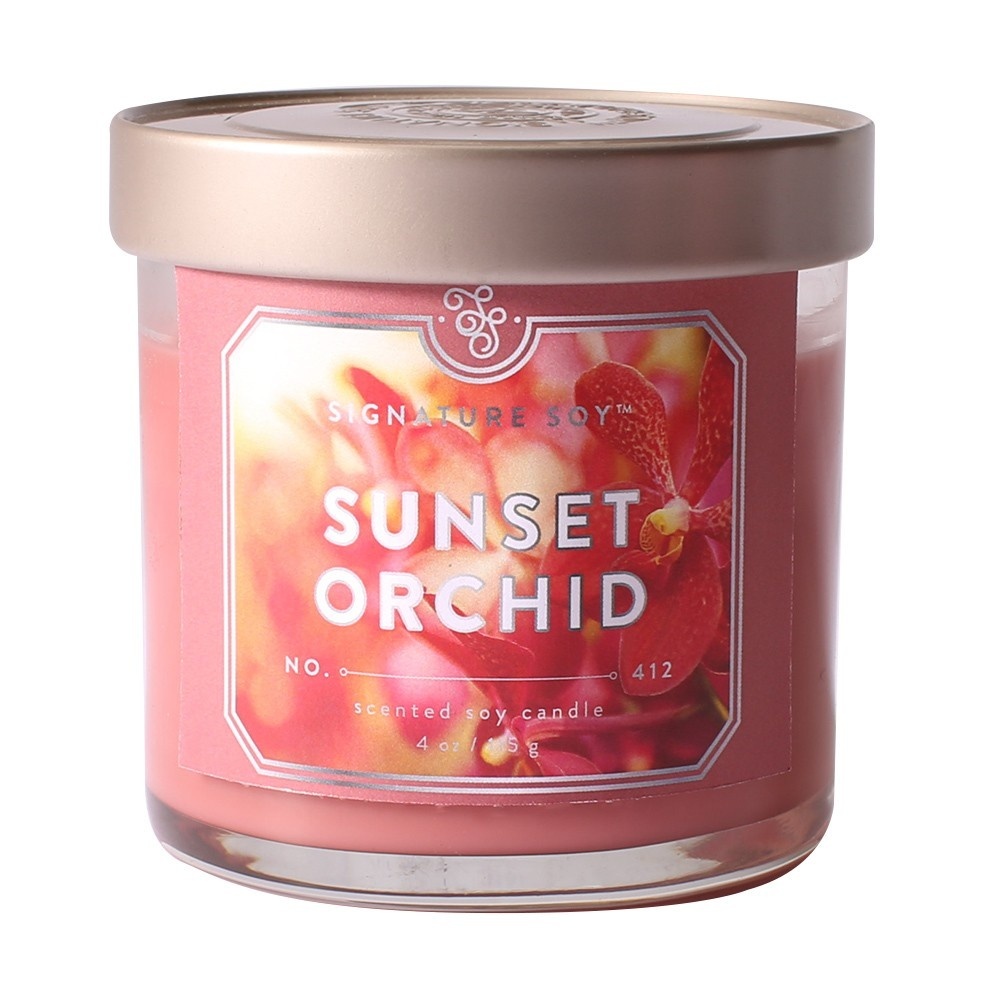 slide 1 of 1, Signature Soy Jar Candle Sunset Orchid, 4 oz; SM