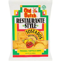 Old Dutch Restaurante Style Tostados Yellow Corn Tortilla Chips - 13oz