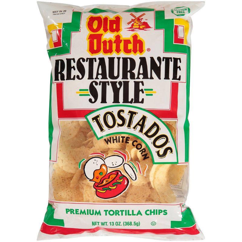 slide 3 of 3, Old Dutch Restaurante Style Tostados White Corn Premium Tortilla Chips - 13oz, 13 oz