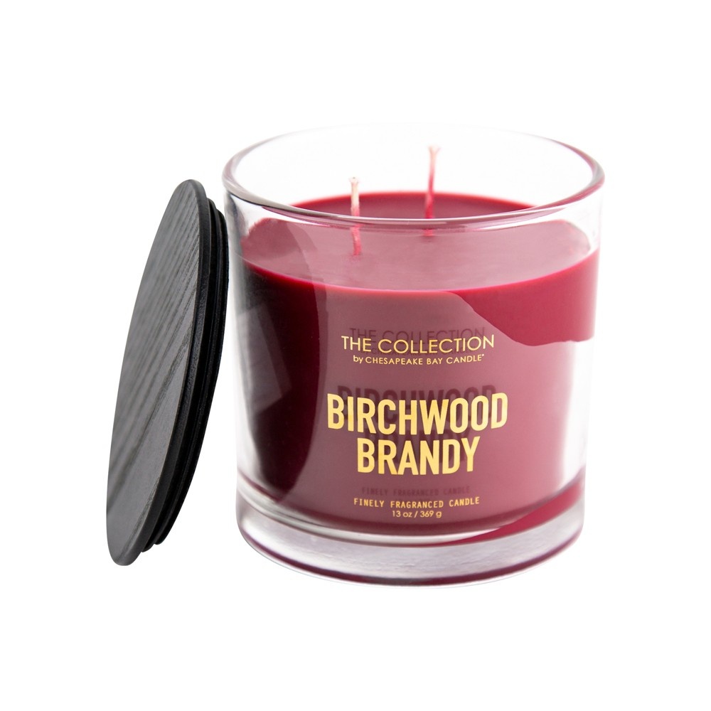 slide 2 of 2, Chesapeake Bay Candle Clear Jar 2-Wick Candle - Birchwood Brandy, 13 oz