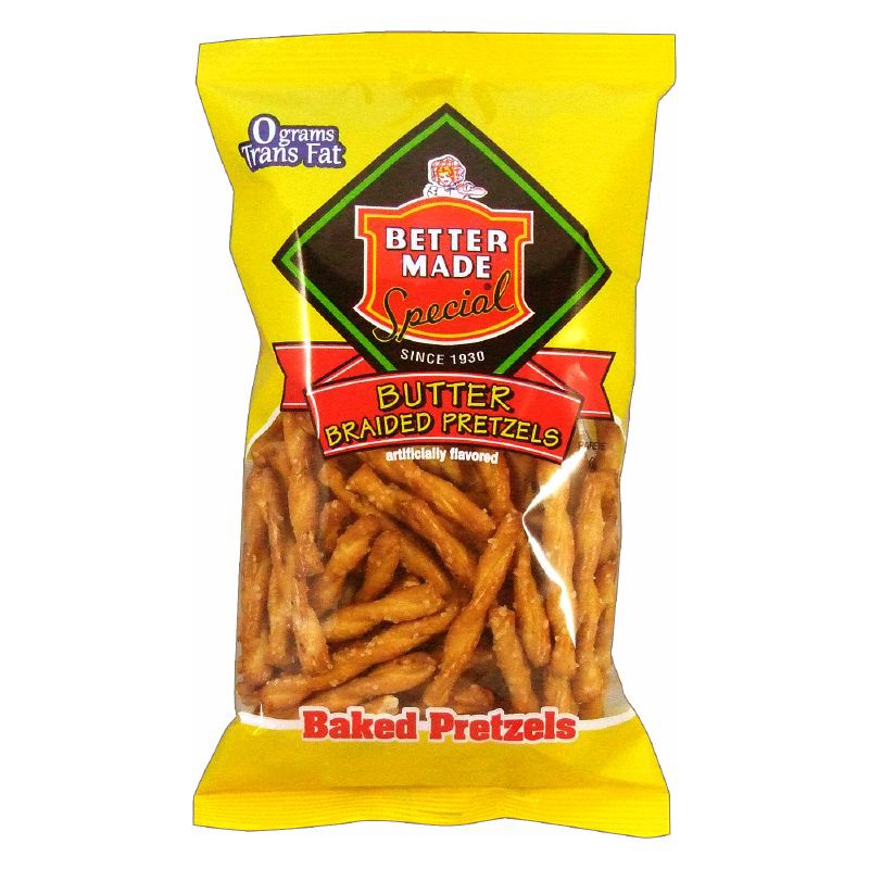 slide 1 of 4, Better Made Snack Foods Better Made Special Butter Braided Baked Pretzels - 12oz, 12 oz