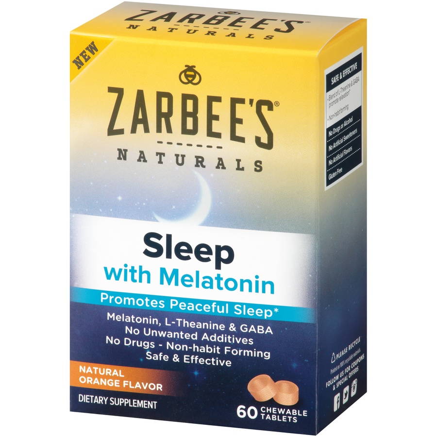 slide 3 of 6, Zarbee's Naturals Sleep Aid Tablets - Melatonin, 60 ct