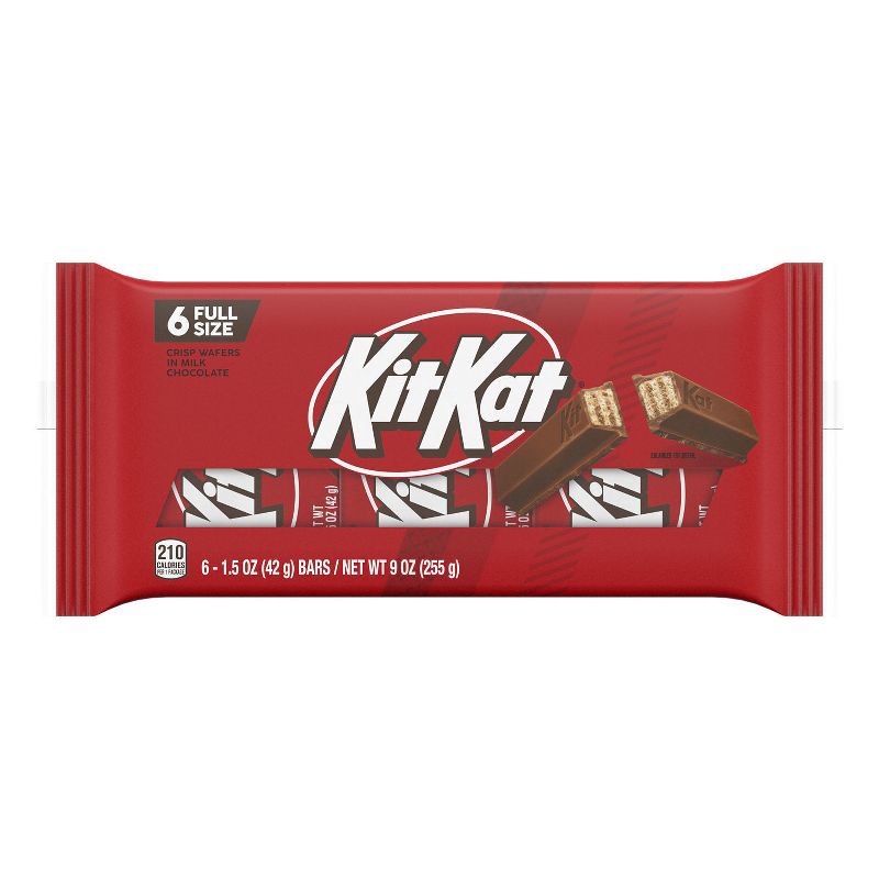 slide 2 of 7, Kit Kat Milk Chocolate Wafer Candy Bars - 9oz/6ct, 6 ct; 9 oz