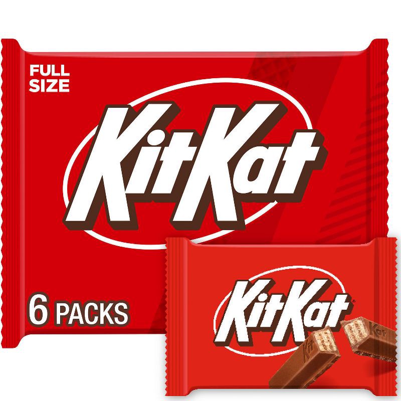 slide 1 of 7, Kit Kat Milk Chocolate Wafer Candy Bars - 9oz/6ct, 6 ct; 9 oz