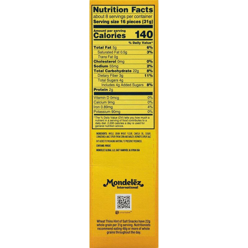 slide 15 of 18, Wheat Thins Hint of Salt Low Sodium Whole Grain Wheat Crackers - 8.5oz, 8.5 oz