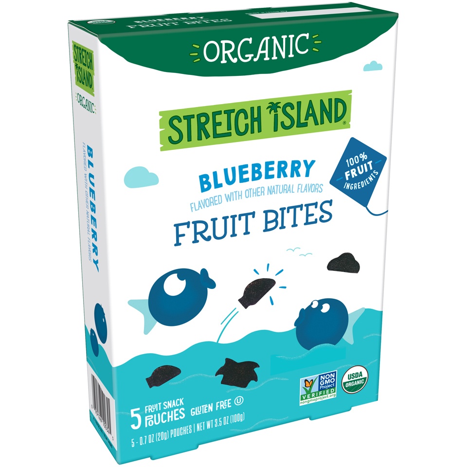 slide 2 of 7, Stretch Island Fruit Co. Stretch Island Organic Blueberry Fruit Bites, 5 ct; 0.7 oz